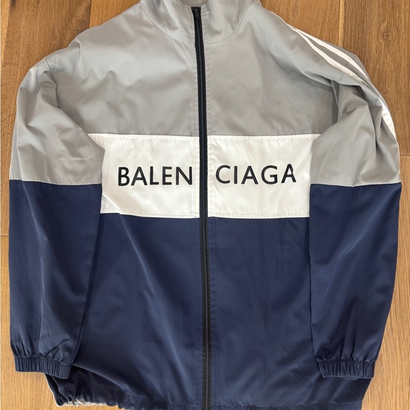 Men’s Balenciaga Colorblock Logo Windbreaker Jacket - Picture 2 of 11